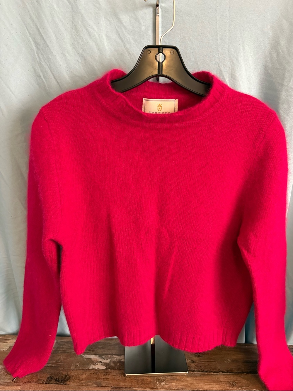Vintage Express Tricott Pink Angora Rabbit Hair Sweater